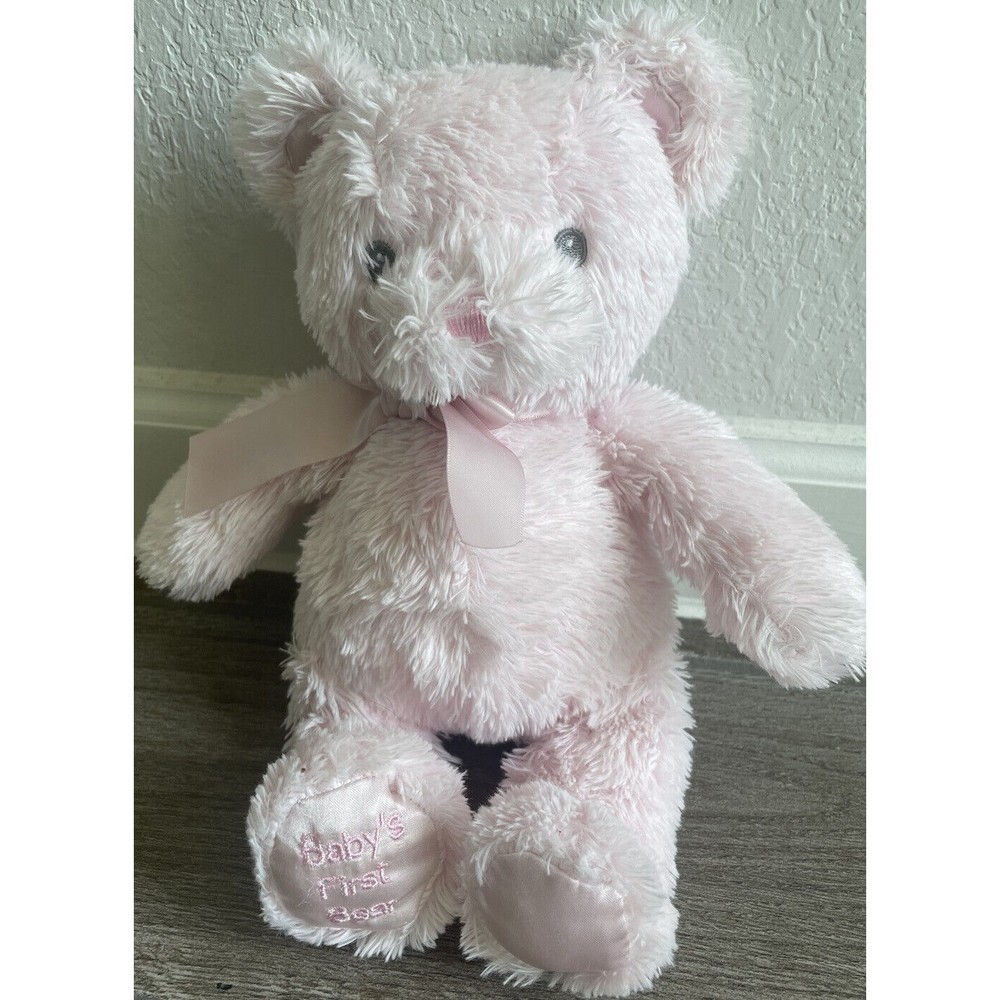 Bearington Baby's First Teddy Bear Pink Plush Stuffed Animal